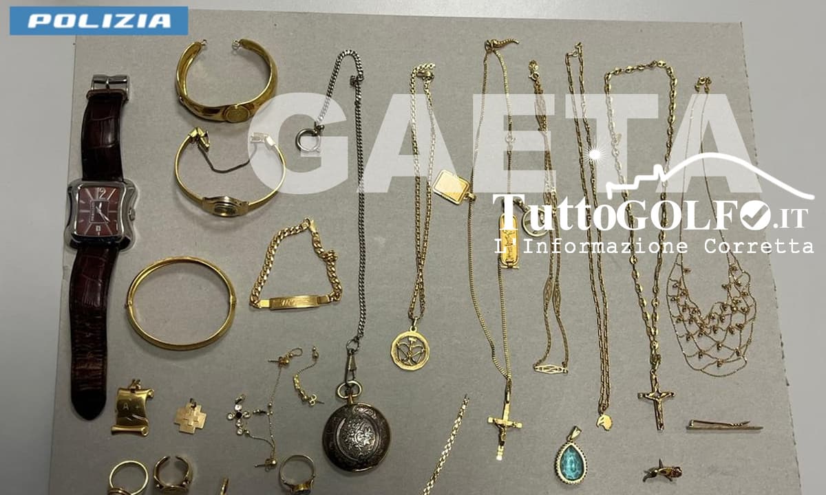 Truffa del “falso nipote”: due arresti a Gaeta, recuperati gioielli per 17 mila euro
