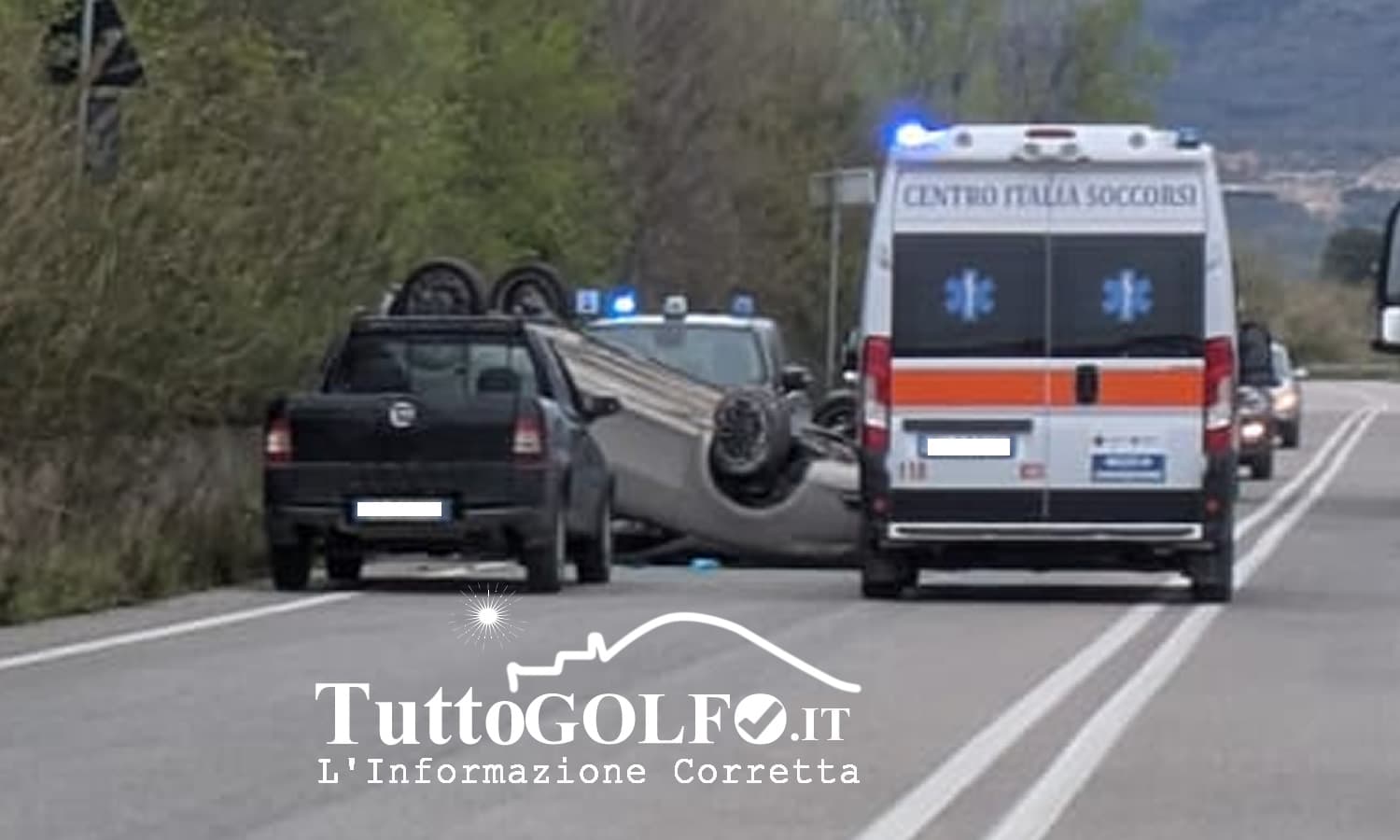 Auto si ribalta in direzione Spigno Saturnia: intervento di 118 e Carabinieri