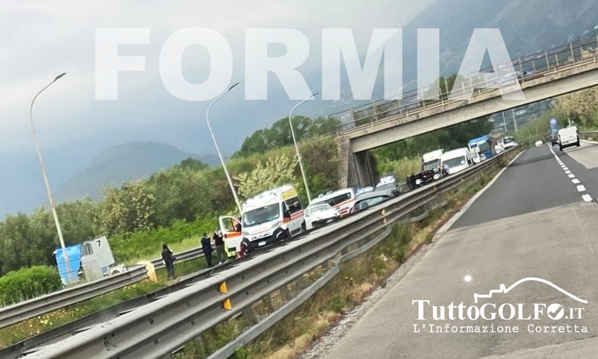 Incidente sulla Formia–Minturno: traffico rallentato in mattinata