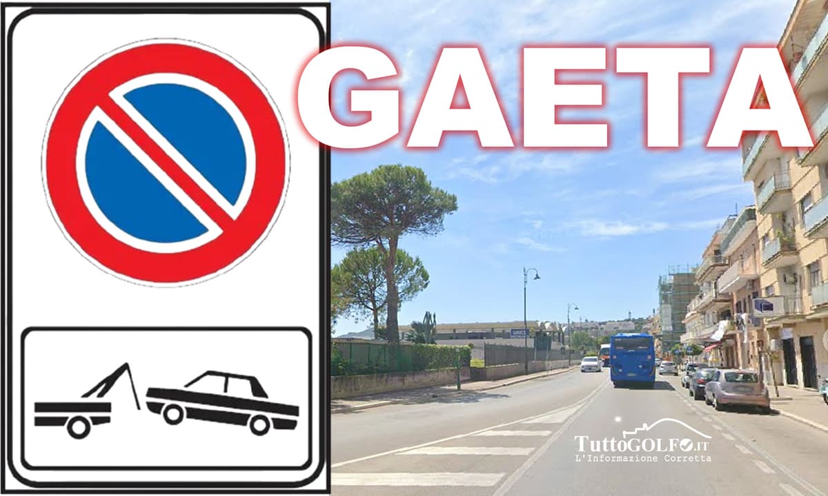 Gaeta, Giro d'Italia - Divieto di sosta con rimozione forzata. Le zone interessate