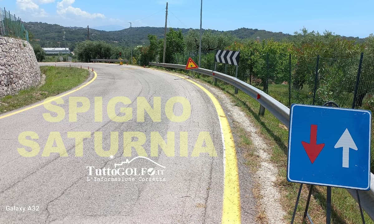 Spigno Saturnia, riapre a senso unico alternato la S.P. Accesso a Spigno Vecchio