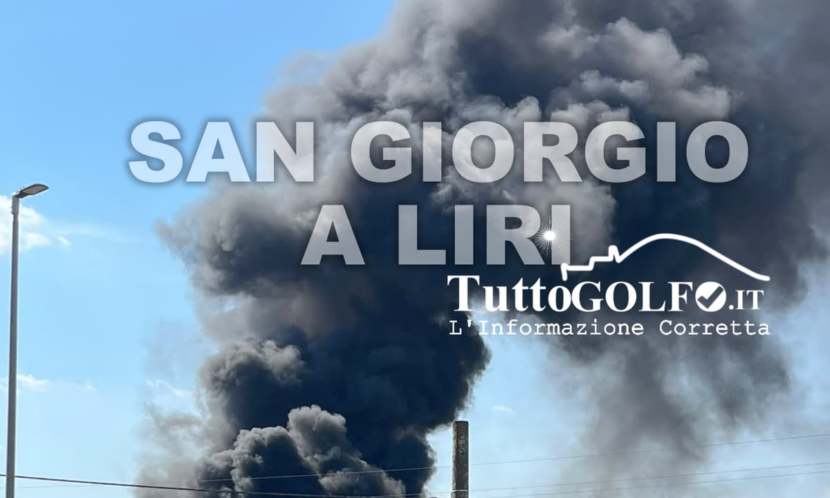Maxi incendio nell'impianto di rifiuti a San Giorgio a Liri: allarme tra i residenti, timori per l'impatto ambientale