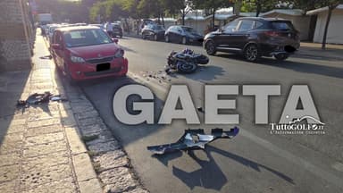 Incidente a Gaeta, centauro a terra nel pomeriggio