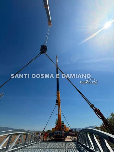 Santi Cosma e Damiano - SP Portogaleo, completate le operazioni di varo del ponte