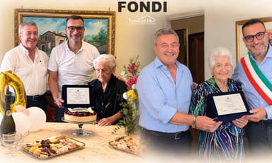 Una città sempre più longeva: doppio centenario a Fondi