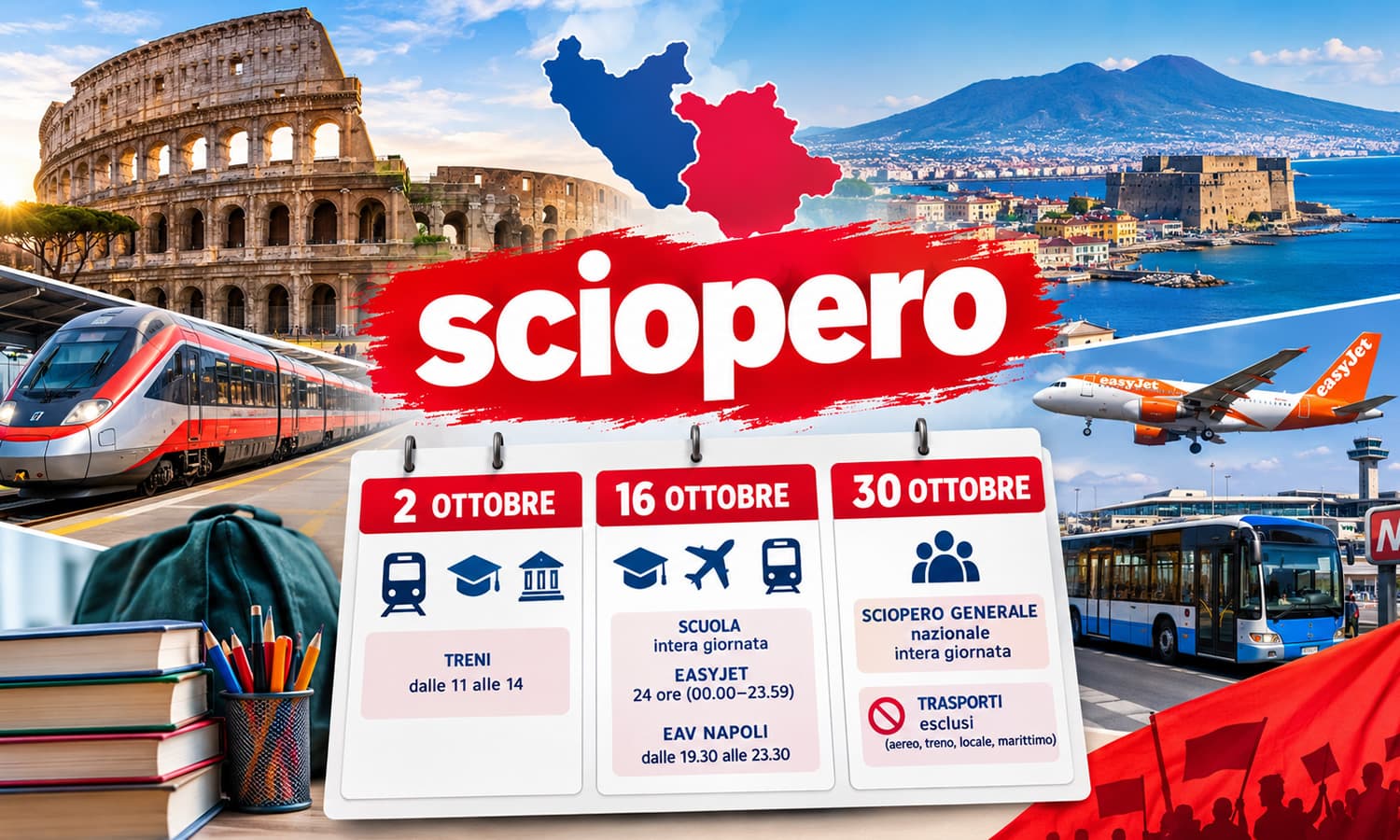 Sciopero Lazio e Campania