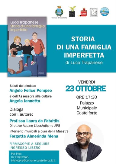 Luca Trapanese a Castelforte con il libro “Storia di una famiglia imperfetta”