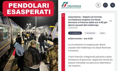 Treni in tilt tra Roma e Napoli, pendolari esasperati: «Non è la prima volta. Arrivare al lavoro in orario è diventato un'incognita»