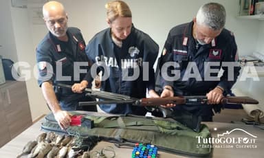 Caccia illegale nel sud pontino: due denunciati, sequestrati 3 fucili e 14 uccelli abbattuti