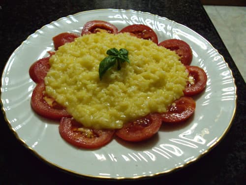 Il risotto allo zafferano del golfo