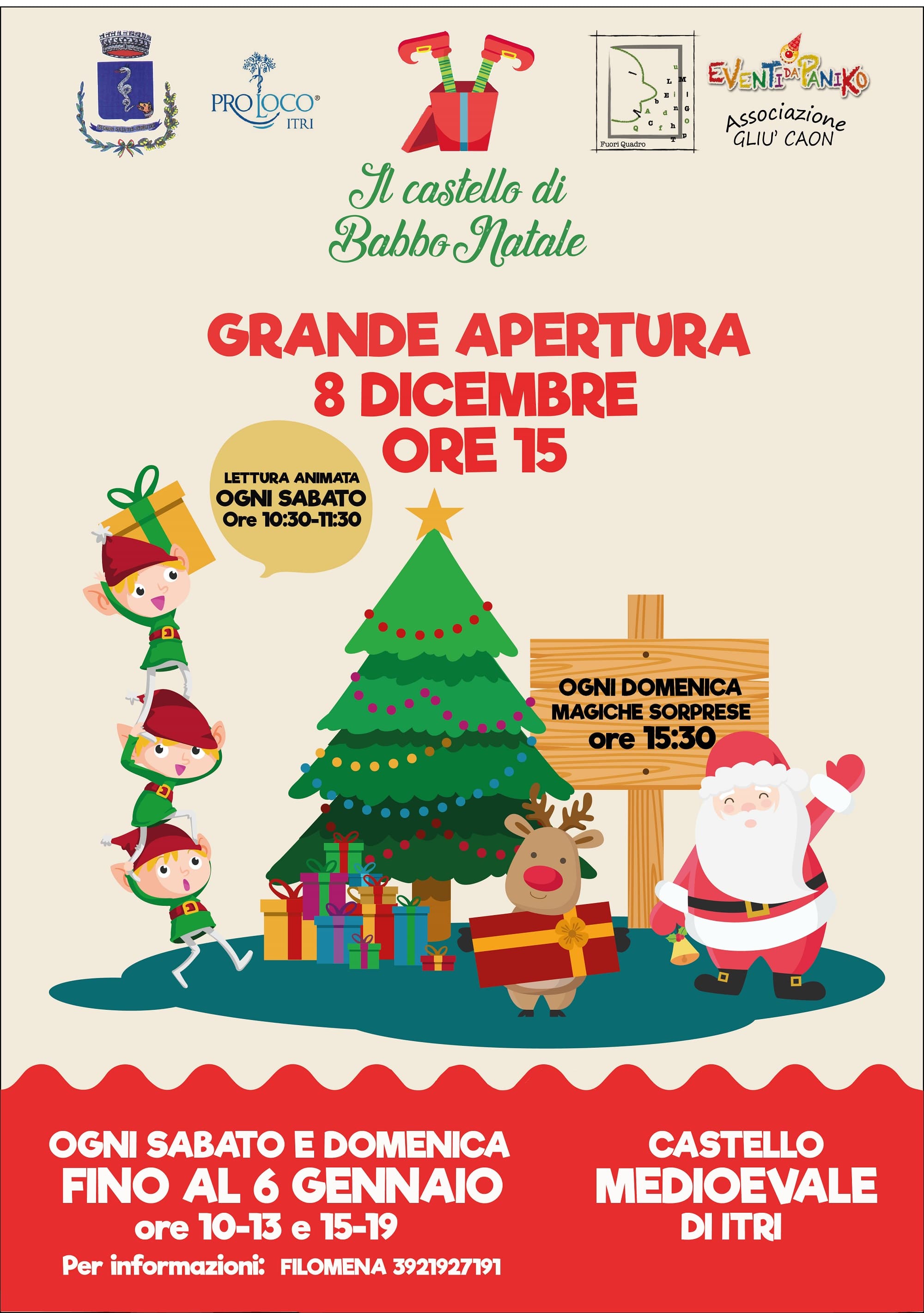 Itri- Al castello medioevale apre “Il Castello di Babbo Natale”