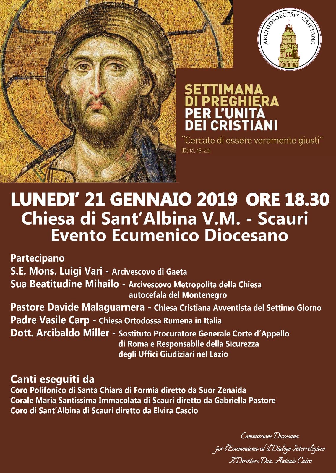 Minturno- Evento ecumenico diocesano a Santa Albina