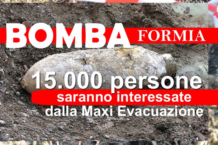ALLARME BOMBA: DOMENICA 28 APRILE L’EVACUAZIONE DELLA CITTA’ DI FORMIA