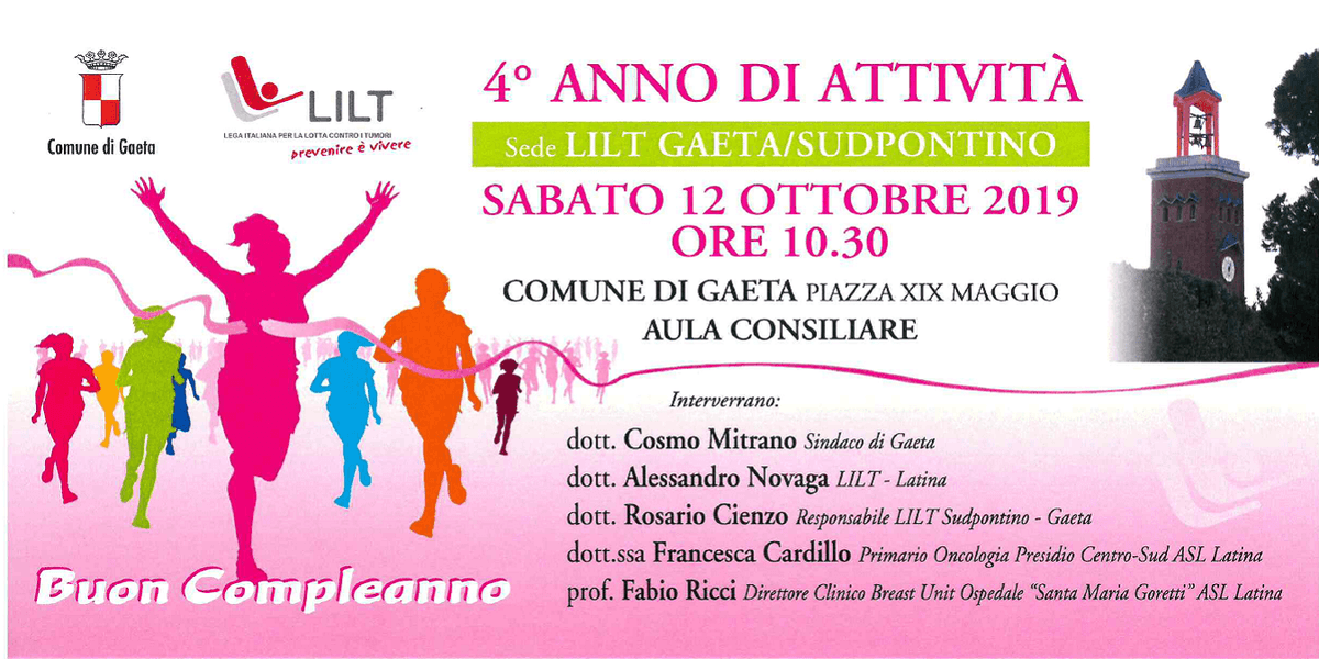 La sede LILT di Gaeta festeggia quattro anni