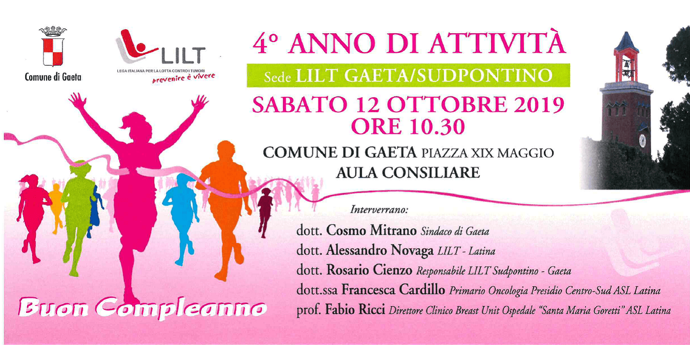 La sede LILT di Gaeta festeggia quattro anni