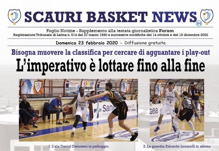 SCAURI BASKET NEWS