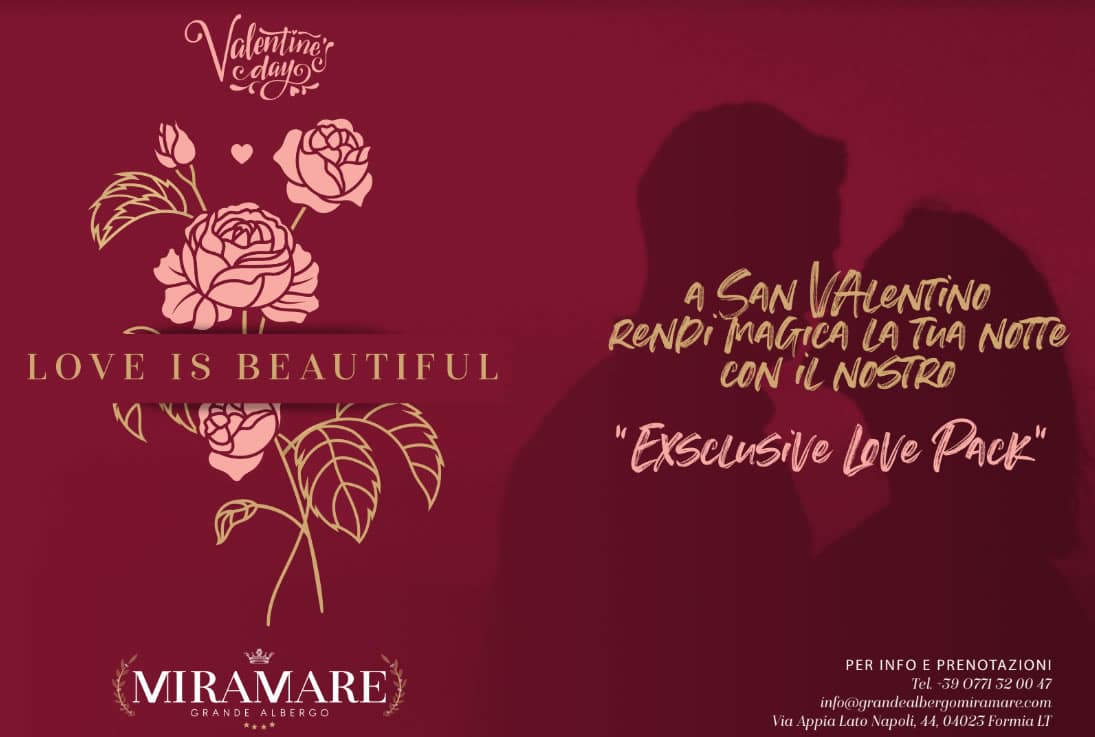 EVENTO - SAN VALENTINO AL GRANDE ALBERGO MIRAMARE DI FORMIA