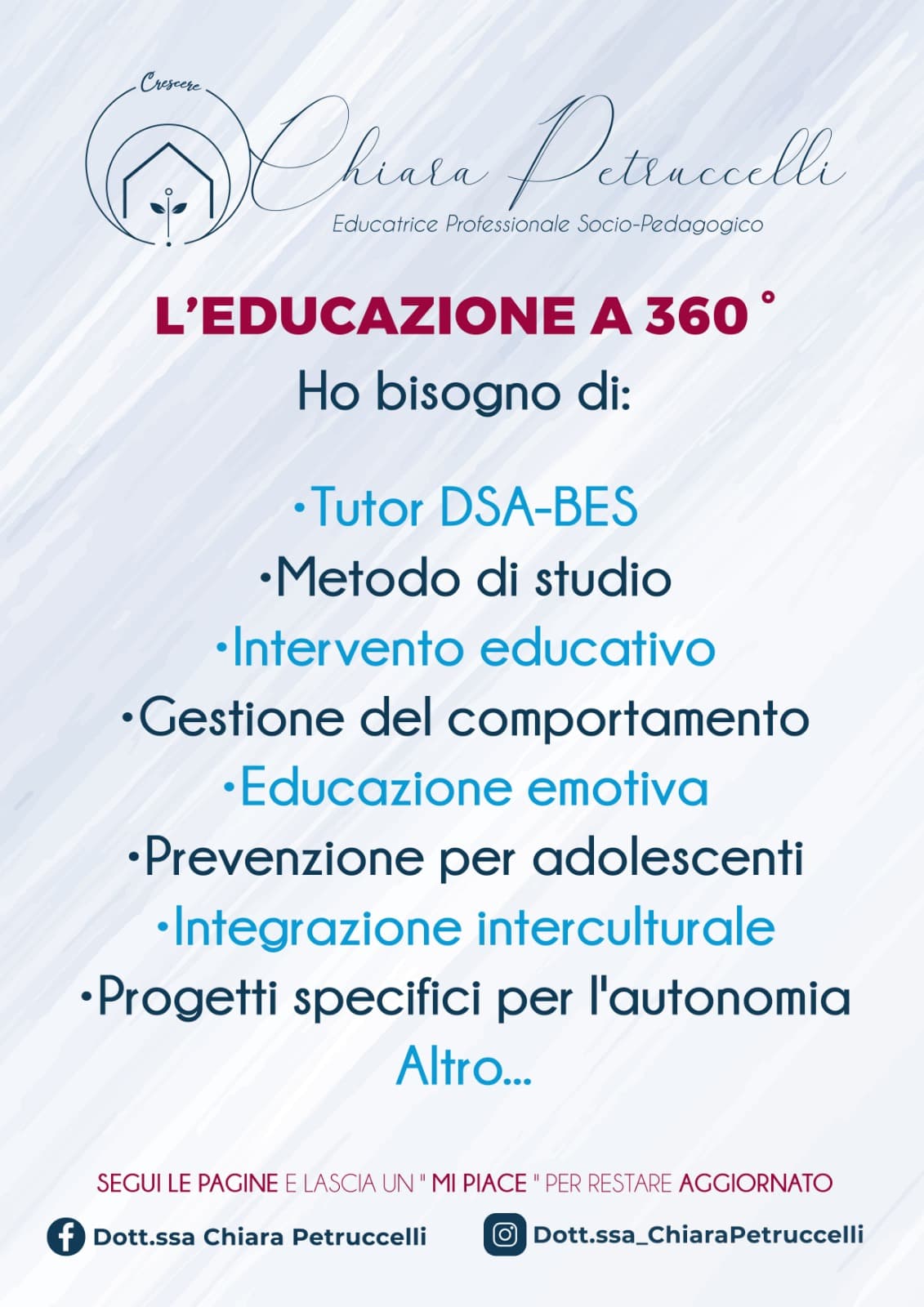 Dott.ssa Chiara Petruccelli, Educatrice professionale socio-pedagogica