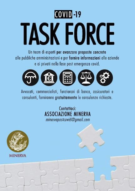 FONDI: LA TASK FORCE DELL'ASSOCIAZIONE CULTURALE MINERVA PER CONTRASTARE LA CRISI ECONOMICA DOVUTA ALLA PANDEMIA