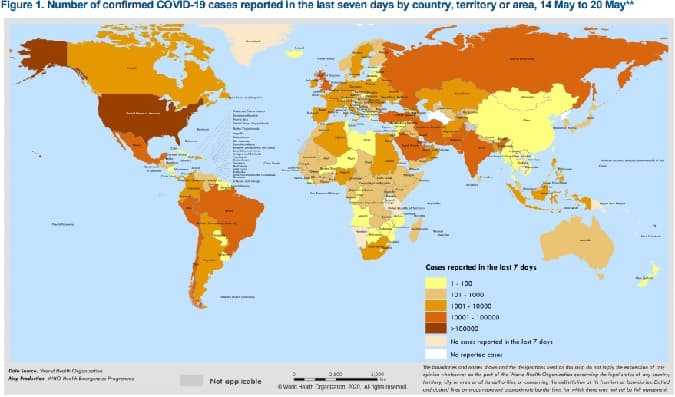CORONAVIRUS NEL MONDO: CINQUE MILIONI DI CONTAGIATI E OLTRE TRECENTOMILA MORTI