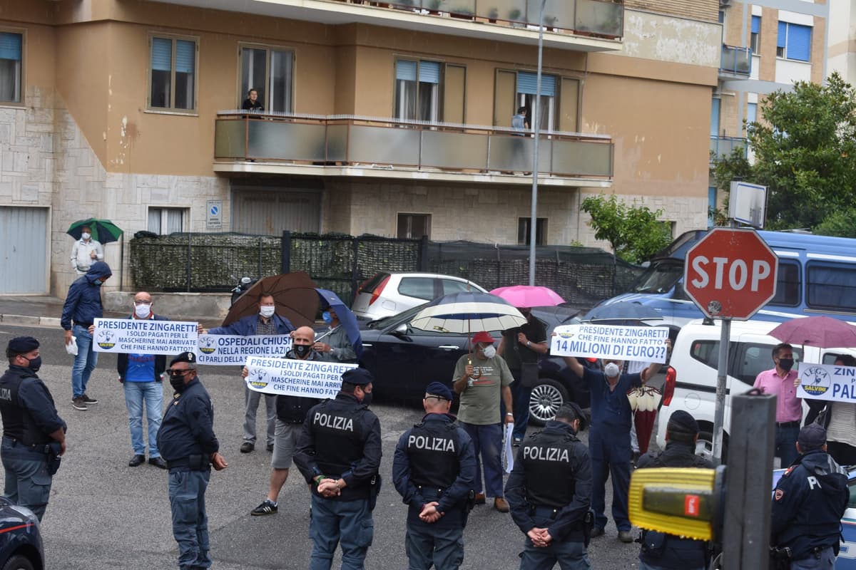 Manifestazione della Lega Gaeta alla presenza di Zingaretti