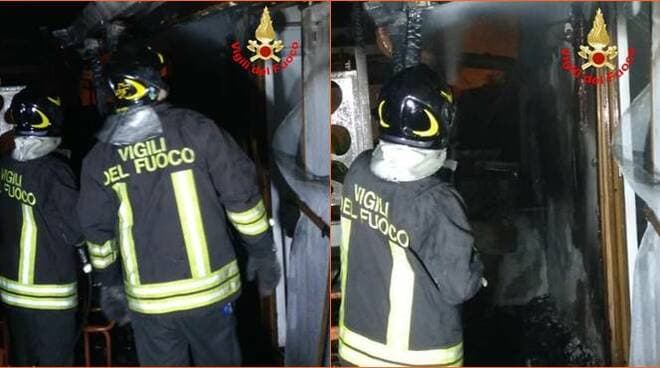 Gaeta, paura nella notte a causa di un incendio