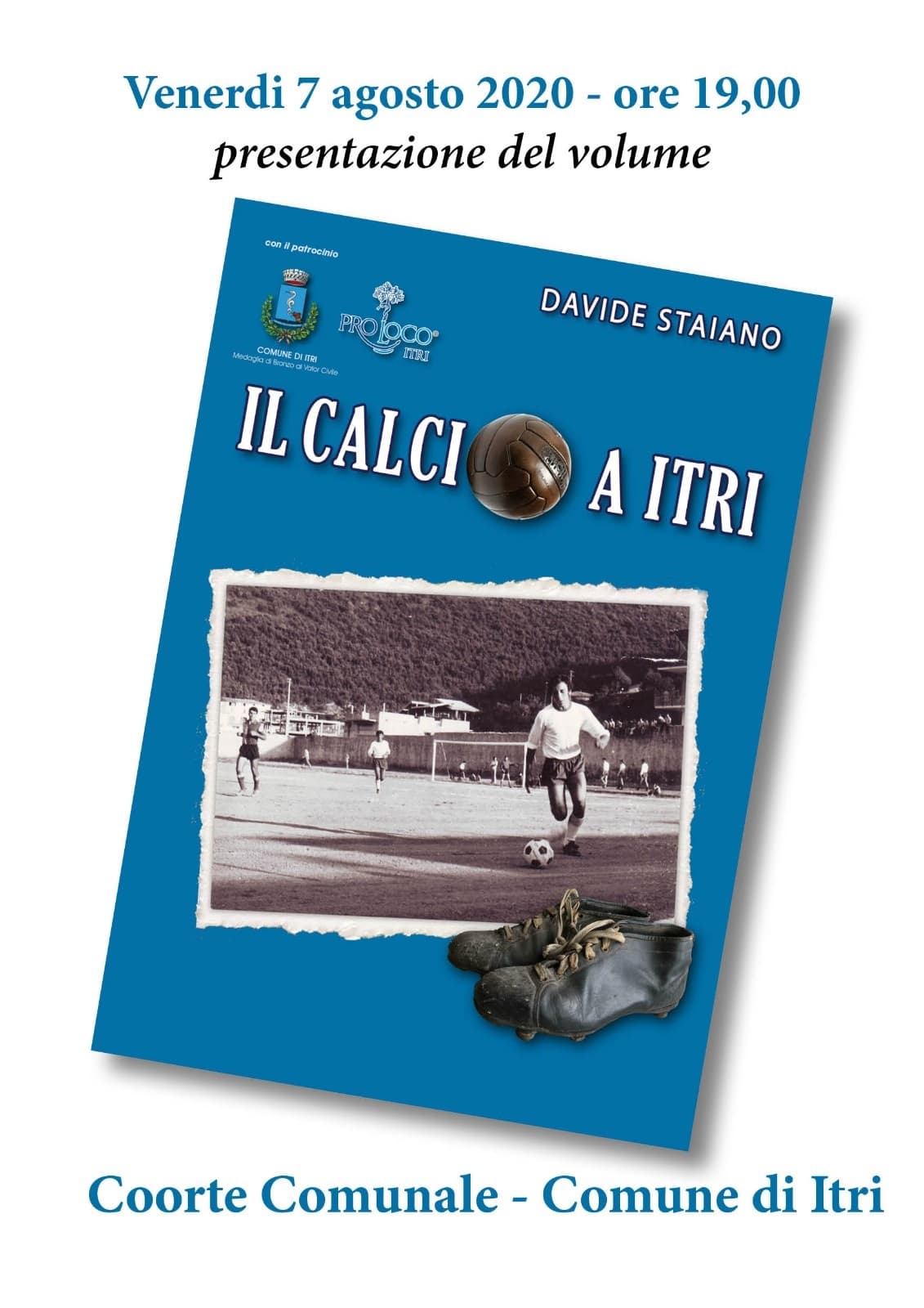 ITRI: LA STORIA DEL CALCIO LOCALE, VENERDI' LA PRESENTAZIONE NELLA COORTE COMUNALE