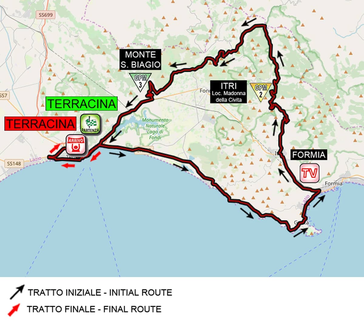 GAETA: LA CITTA' SI PREPARA AL PASSAGGIO DEL GIRO CICLISTICO D'ITALIA INTERNAZIONALE FEMMINILE