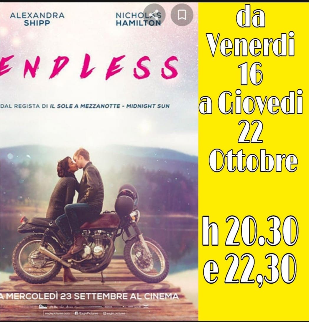DRIVE IN - ENDLESS IN PROGRAMMAZIONE DA VENERDI' 16 A GIOVEDI' 22 OTTOBRE