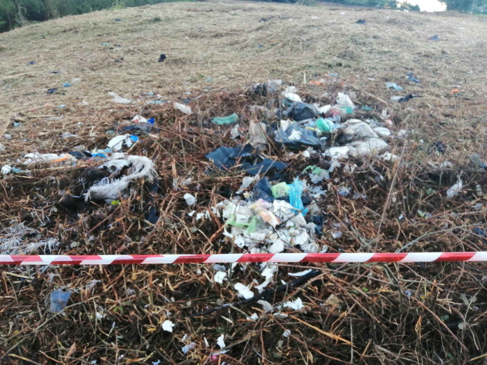 MONTE D’ORO, SCAURI: CUMULI DI RIFIUTI ABBANDONATI EMERGONO DURANTE LA PULIZIA DI UN TERRENO PRIVATO