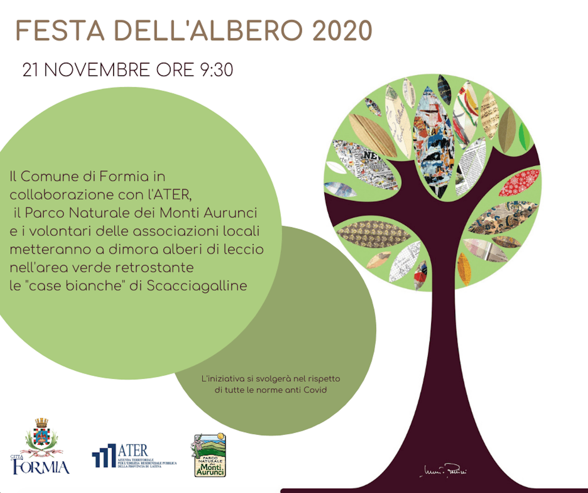 FORMIA: FESTA DELL'ALBERO E IL COMUNE PROPONE MESSA A DIMORA DI ESSENZE ARBOREE