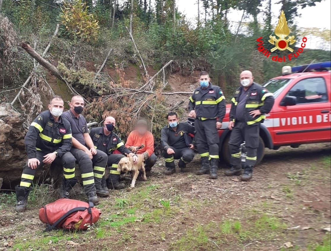 APPREZZAMENTO DEGLI ANIMALISTI PER VIGILI DEL FUOCO CHE SALVANO UN CANE DA SICURA MORTE