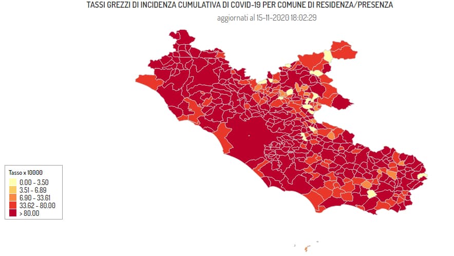 NUOVA MAPPA INTERATTIVA DEL DIPARTIMENTO DI EPIDEMIOLOGIA DELLA REGIONE LAZIO IN COLLABORAZIONE CON IL SERESMI
