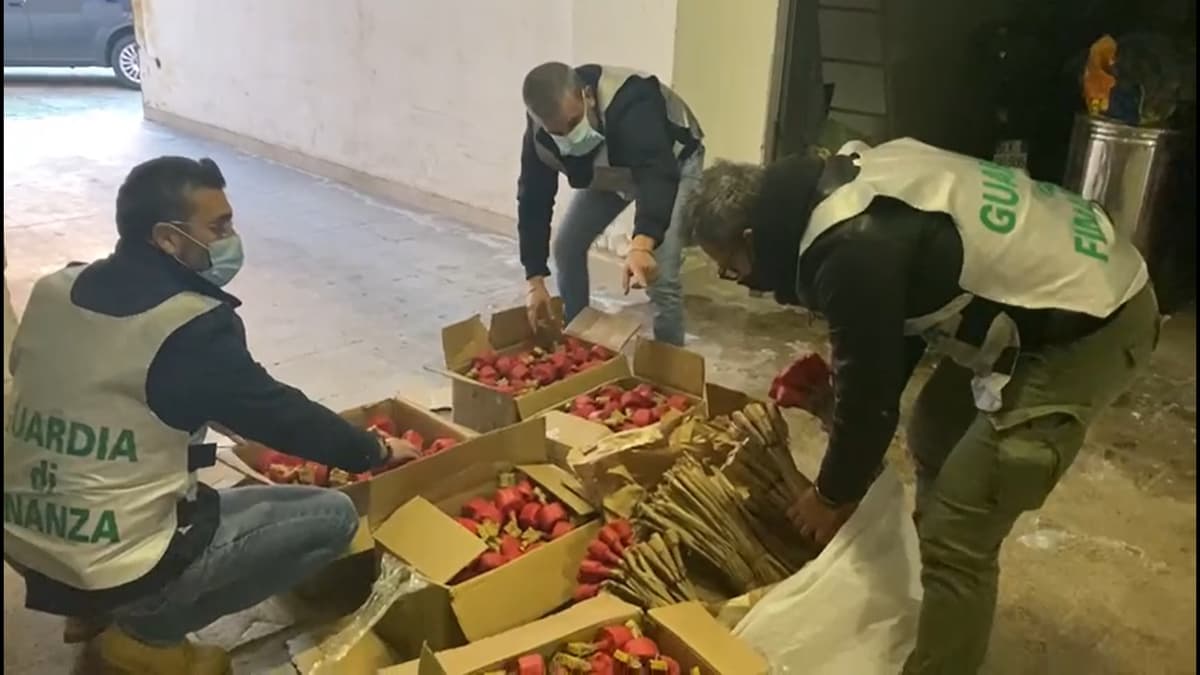 FORMIA - SEQUESTRATI OLTRE 640 ORDIGNI ESPLODENTI ALTAMENTE PERICOLI STOCCATI IN UN GARAGE NEL CENTRO CITTADINO. ARRESTATO IL RESPONSABILE.