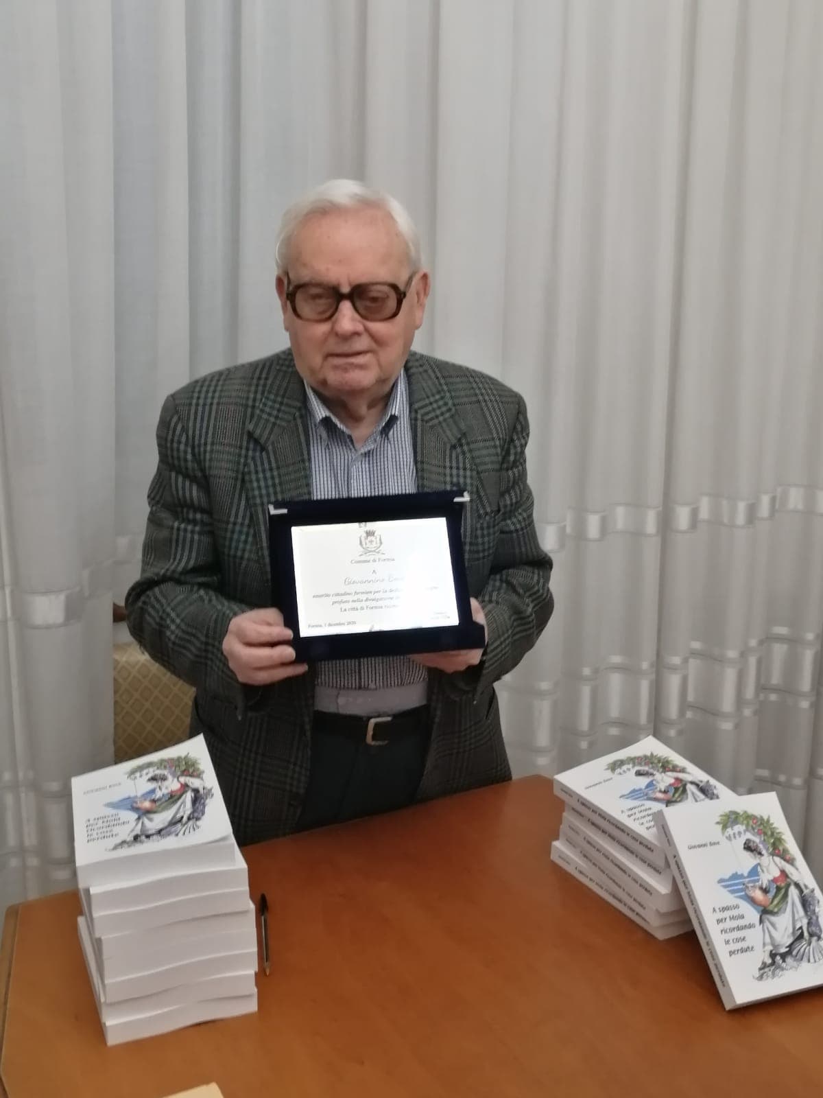 PREMIATO GIOVANNINO BOVE IL PIU' FORMIANO DEI FORMIANI, DIFENSORE DEL DIALETTO
