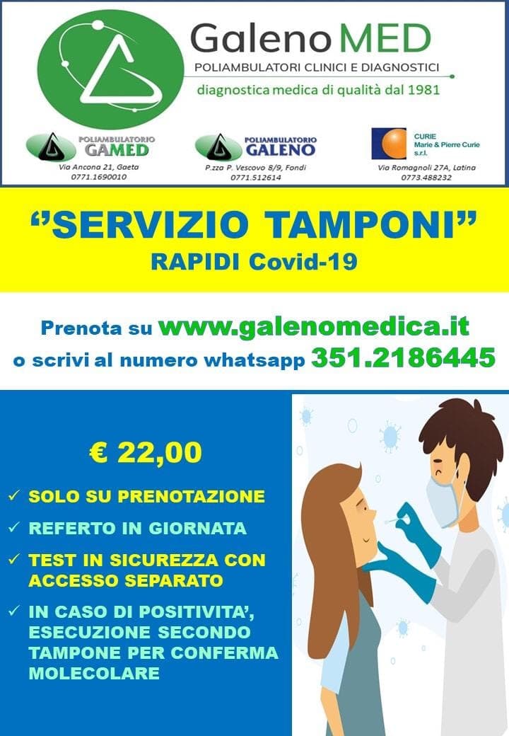 INCHIESTA SUL TAMPONE ANTIGENICO. A GAETA UNA VIRTUOSA REALTA'
