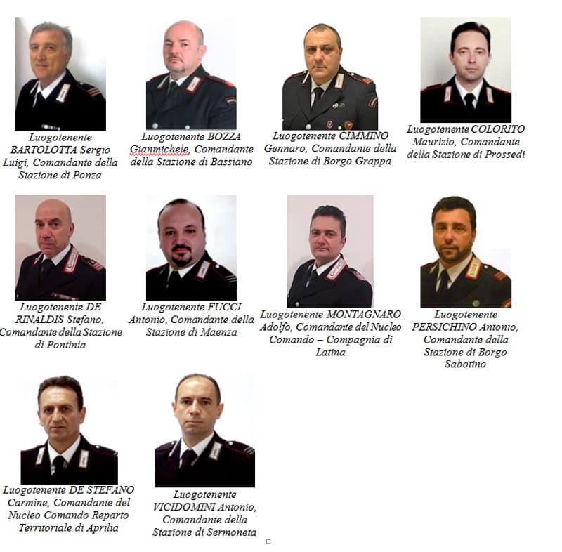CARABINIERI: 28 MARESCIALLI DELLA PROVINCIA PROMOSSI AL GRADO DI LUOGOTENENTE