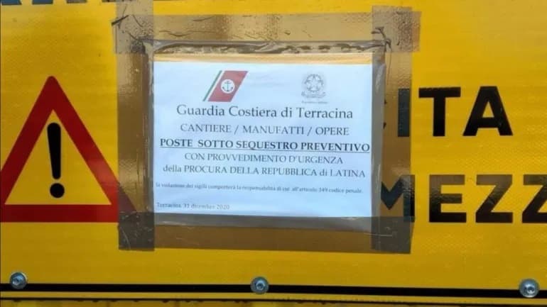 RICONOSCIUTA L'URGENZA DEL SEQUESTRO DELLA GUARDIA COSTIERA COMPLESSO PRO-INFANTIA