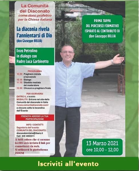 DIACONATO IN ITALIA: WEBINAR IL 13 MARZO SUL CONTRIBUTO DI DON GIUSEPPE BELLIA