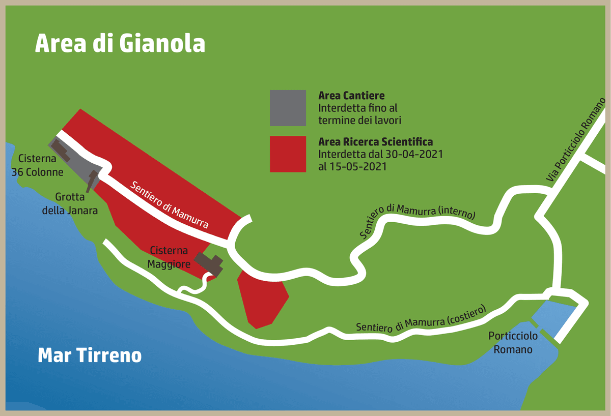 Interdetta al transito l'area naturale protetta di Gianola e Monte di Scauri
