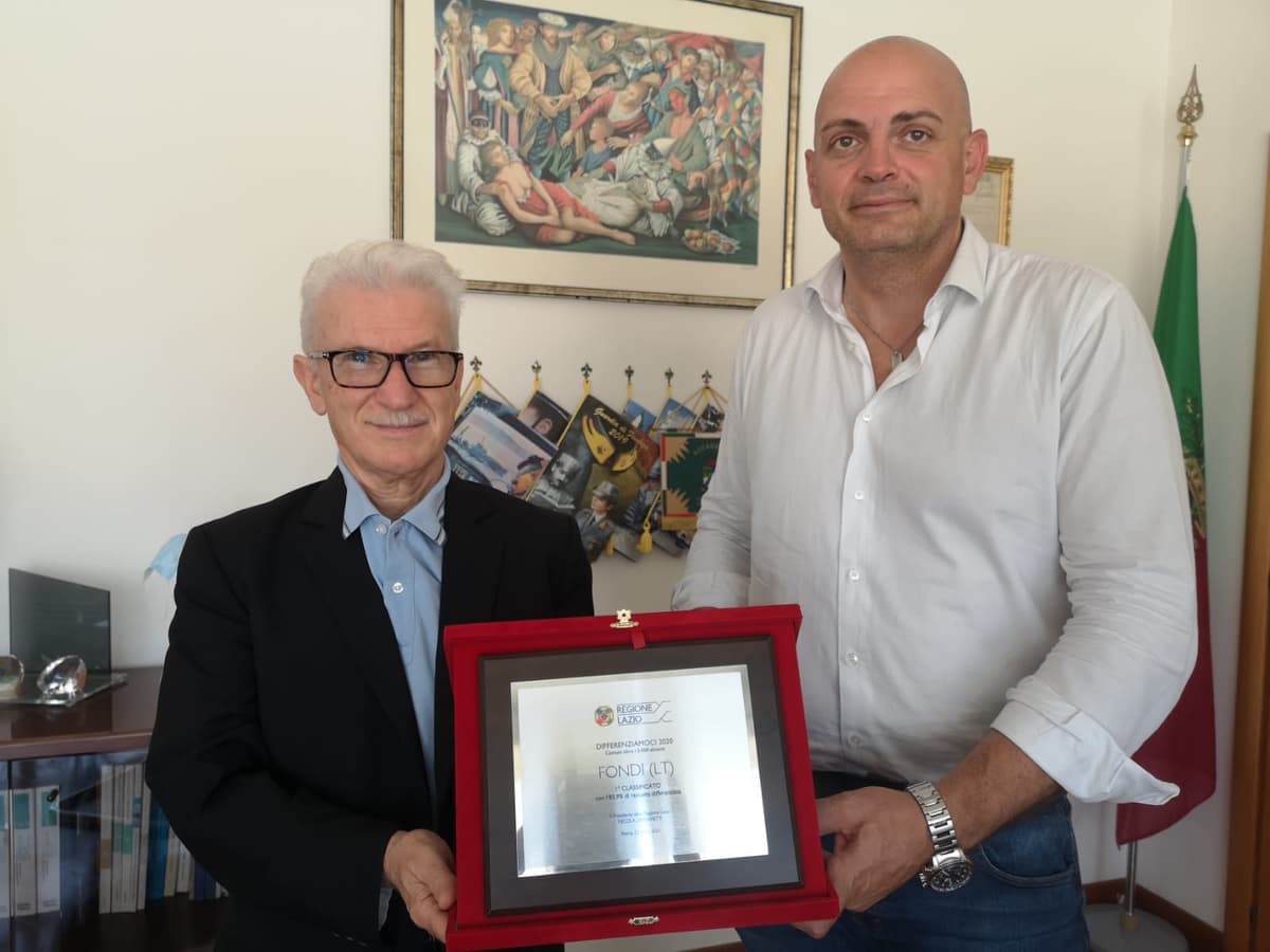 Il comune di Fondi campione regionale in raccolta differenziata