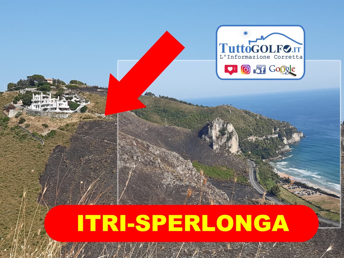 Itri - Sperlonga, le immagini successive all'incendio