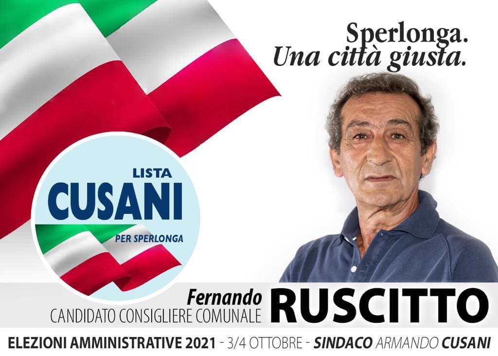 Sperlonga: Con Lista Cusani si presenta Fernando Ruscitto "il cittadino al servizio della comunità"