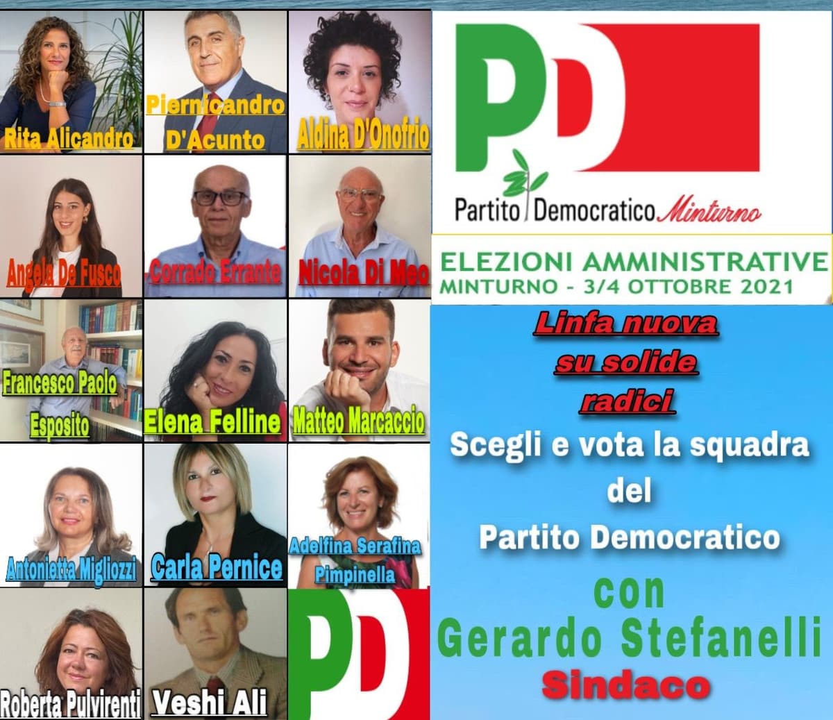 Minturno il PD presenta le sue candidature con tre irriducibili: D'Acunto, Esposito e Marcaccio