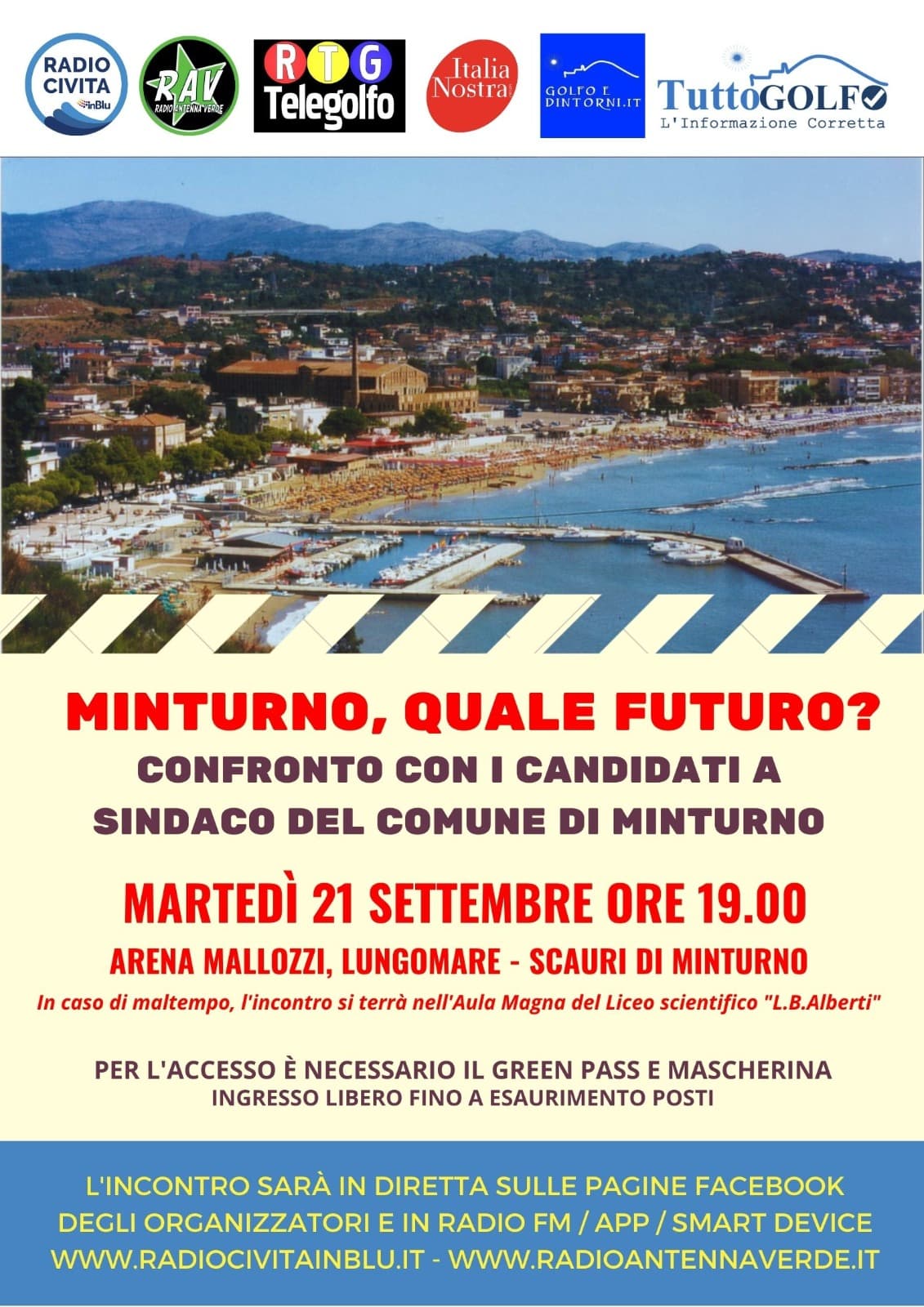 Minturno: Martedì prossimo confronto tra i tre candidati sindaci D'Amici - Moni - Stefanelli