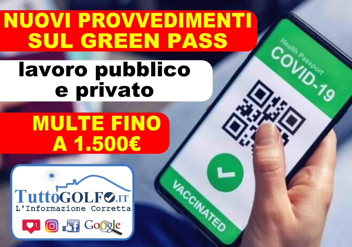 Green Pass: Ecco per chi è obbligatorio. Multe fino a 1500€. APPROFONDIMENTO
