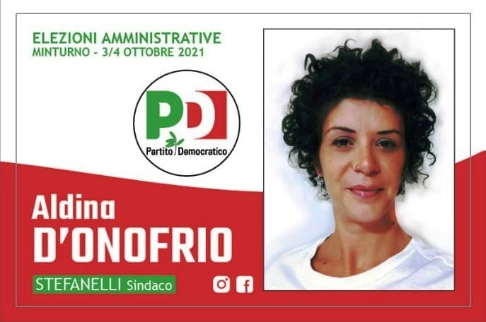 Aldina D'Onofrio (PD) candidata al comune di Minturno.