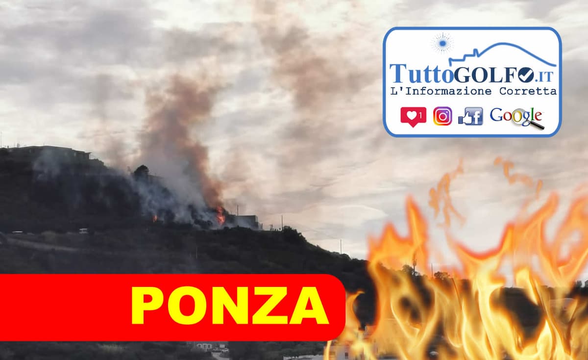 Ponza, domato l'incendio sull'isola