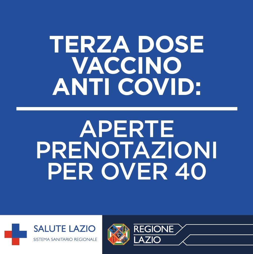 Terza Dose over 40, aperte le prenotazioni