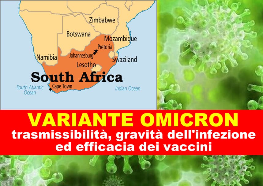 ISS, Variante Sudafricana Omicron: trasmissibilità, gravità dell'infezione ed efficacia dei vaccini